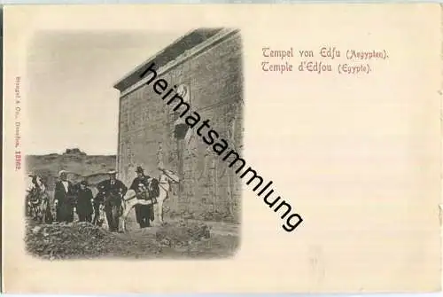 Edfu - Edfou - Temple - Verlag Stengel & Co Dresden ca. 1895