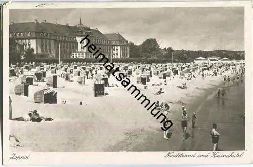 Zoppot - Kasinohotel - Nordstrand - Foto-AK 30er Jahre - Verlag G. Keitling Danzig-Langfuhr