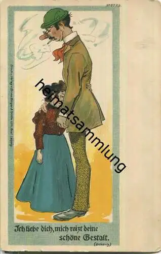 Ich liebe dich mich reizt deine schöne Gestalt - Verlag Bruno Bürger & Ottillie Leipzig ca. 1900