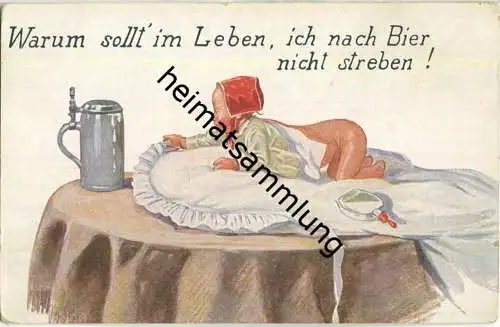 Warum sollt im leben ich nach Bier nicht streben - Verlag CA & Co No. 4507 ca. 1910