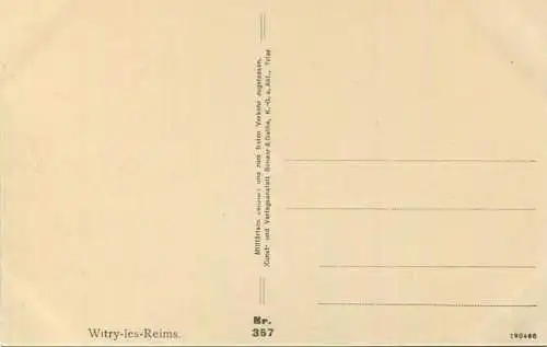 Witry-les-Reims - Zerstörungen - Verlag Schaar & Dathe Trier