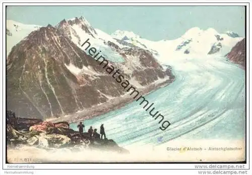 Glacier d'Aletsch - Aletschgletscher ca. 1900