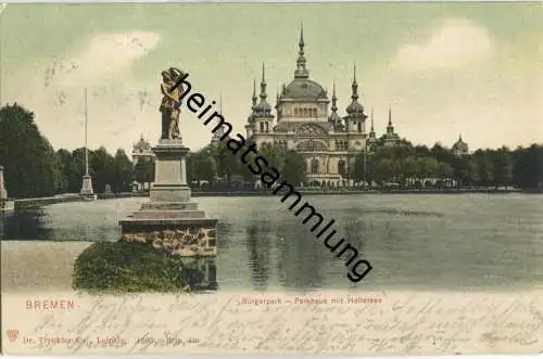 Bremen - Bürgerpark - Parkhaus - Hollersee - Verlag Dr. Trenkler & Co. Leipzig