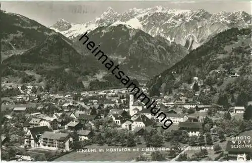 Schruns im Montafon mit Zimba - Foto-Ansichtskarte - Verlag Photo Wolf Schruns