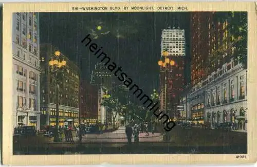 Michigan - Detroit - Washington Blvd. by moonlight