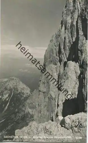 Dachstein - Ausstieg aus der Hunerscharte - Foto-AK - Verlag P. Ledermann Wien