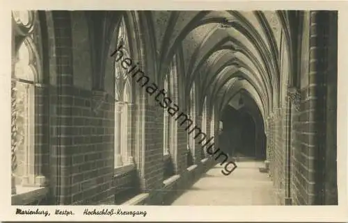 Marienburg - Hochschloss - Kreuzgang - Foto-AK - Verlag B. Bersuch Marienburg