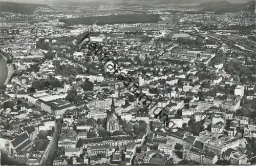 Basel - Foto-AK - Flugaufnahme P. Zaugg Solothurn