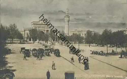 Constantinople - Place du Seraskerat - Foto-AK - Mondlicht coloriert