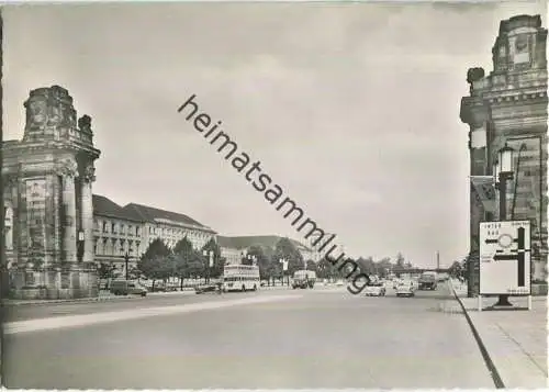 Berlin - Charlottenburger Brücke - Durchsicht zum Hansaviertel 1957 - Foto-Ansichtskarte