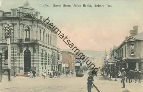 Hobart -Tasmania - Elizabeth Street - Strassenbahn