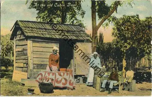 African-Americans - At the old Cabin Door