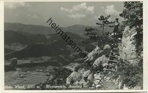 Hohe Wand - Wagnersteig - Ausstieg - Foto-AK 1952 - Verlag Franz Schneidhofer Neunkirchen