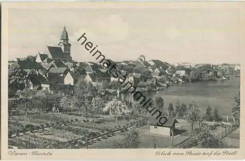 Waren (Müritz) - Blick vom Stüde auf die Stadt - Verlag Hans Andres Hamburg 40er Jahre