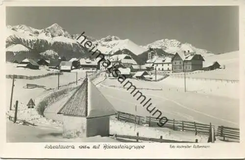 Hohentauern mit Bösensteingruppe - Foto-AK - Posthilfsstellenstempel Hohentauern P. Trieben gel. 1957