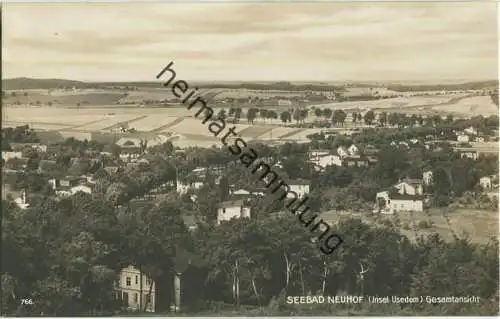 Neuhof - Usedom - Seebad - Gesamtansicht - Foto-Ansichtskarte - Verlag Karl Budzin Neuhof 30er Jahre