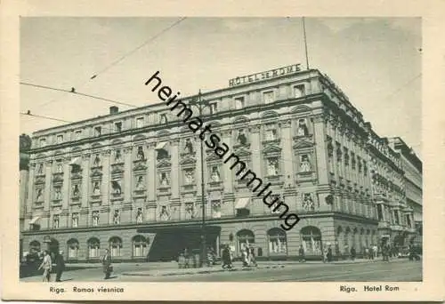 Riga - Romas viesnica - Hotel Rom - AK Grossformat 40er Jahre
