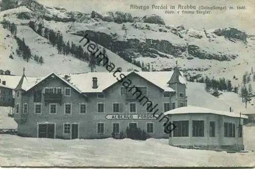 Arabba - Albergo Pordoi - Giovanni e Emma Furgler - Rückseite beschrieben