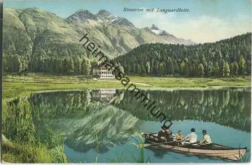 Stazersee mit Languardkette - Verlag Engadin Press Co. Samaden