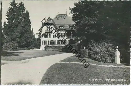 Wädenswil - Kirchengemeindehaus - Foto-Ansichtskarte - Verlag Photoglob-Wehrli & Vouga & Co. AG Zürich 40er Jahre