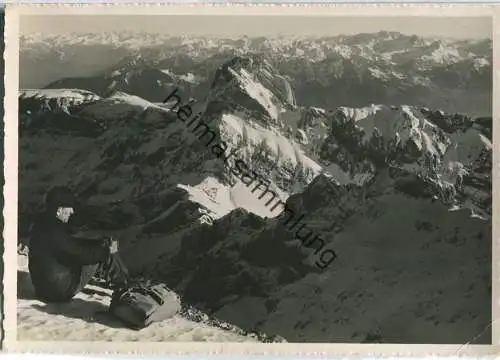 Säntis - Blick gegen Lisengrat und Altmann - Foto-Ansichtskarte - Verlag C. Schildknecht St. Gallen