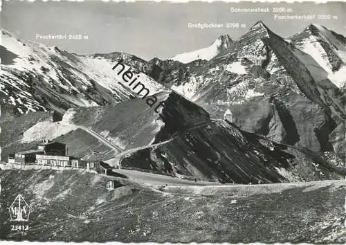 Grossglockner Hochalpenstrasse - Parkplatz und Aussichtsturm auf der Edelweißspitze - Foto-AK Grossformat - Verlag Schöl