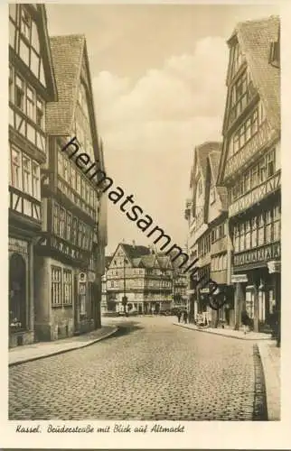 Kassel - Brüderstraße mit Blick auf Altmarkt - Foto-AK - Verlag Bruno Hansmann Kassel