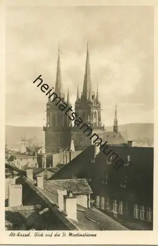 Kassel - Blick auf die St. Martinstürme - Foto-AK - Verlag Bruno Hansmann Kassel