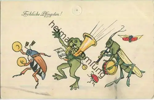 Fröhliche Pfingsten - Maikäfer - Frosch Heuschrecke - Verlag H.H.i.W.