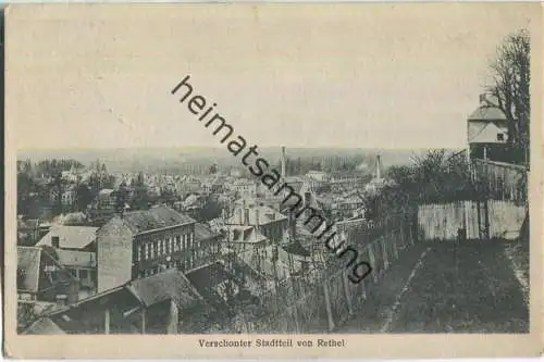 Verschonter Stadtteil von Rethel - Verlag graphische werke GmbH Dresden - Feldpost