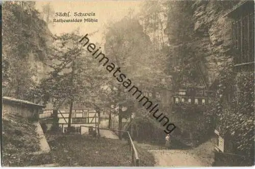 Rathewalder Mühle - Sächsische Schweiz - Verlag Trau & Schwab Dresden 20er Jahre