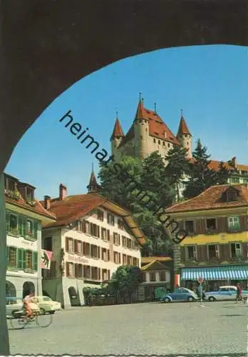 Thun - Blick aufs Schloss - AK Grossformat gel. 1966