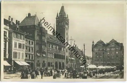 Basel - Marktplatz - Foto-Ansichtskarte - Verlag Xaver Frey Basel