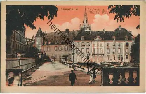 Grenoble - Le Jardin et Hotel de Ville