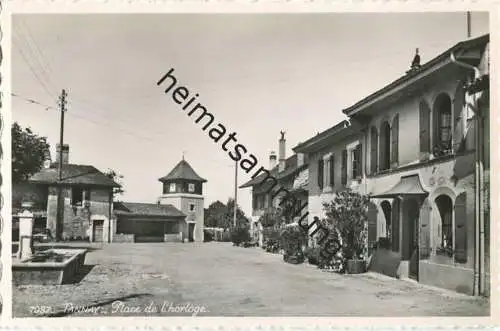 Tannay - Place de l'horloge - Foto-AK - Edition Perrochet Lausanne