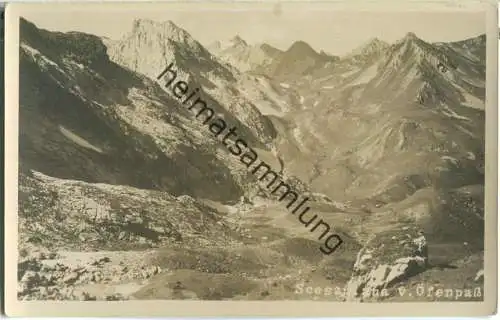 Scesaplana - Öfenpass - Foto-Ansichtskarte 20er Jahre - Verlag G. Heinzle's Erben Bludenz