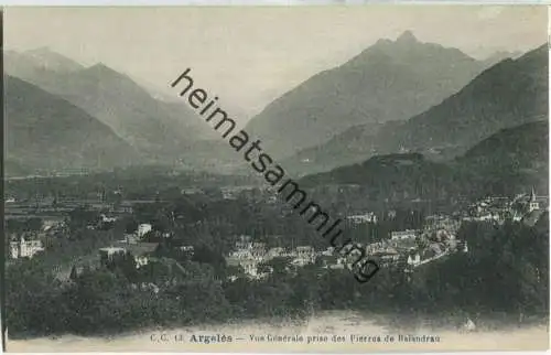 Argeles - Vue Genereale prise des Pierres de Balandrau - Carrache editeur Pau