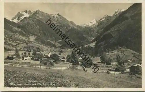 Gadmen - Blick gegen Susten und Fünffingerstöcke - Foto-AK - Verlag Papeterie zur Post Innertkirchen gel. 1929