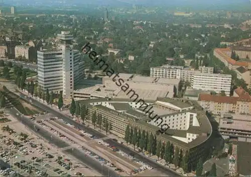 Berlin - Blick vom Funkturm auf das Gebäude des Senders Freies Berlin in der Masurenallee - AK Grossformat - Verlag Kuns