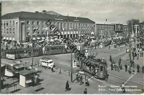 Basel - Schweizer Mustermesse - Foto-Ansichtskarte - Strassenbahn - Verlag Photoglob-Wehrli AG Zürich