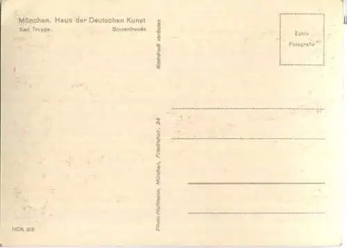 HDK318 - Sinnenfreude - Karl Truppe - Verlag Photo-Hoffmann München