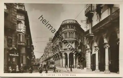 Torino - Via Pietro Micca - Strassenbahn Nr. 3  - Foto-AK - vera Fotografia