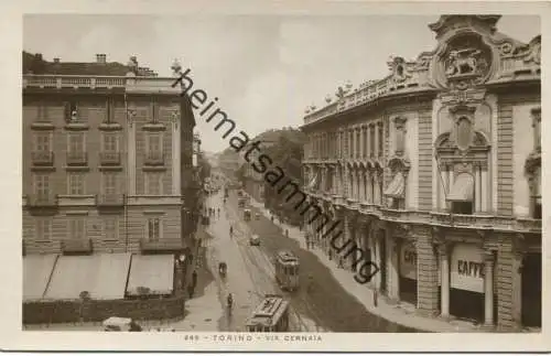 Torino - Via Cernaia - Strassenbahn - Foto-AK - vera Fotografia