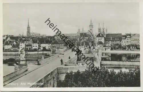 Würzburg - Alte Mainbrücke - Foto-AK - Verlag J. Bettenhausen Dresden