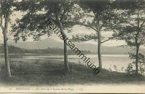 Hendaye - Vue prise de l Avenue de la Plage gel. 1908