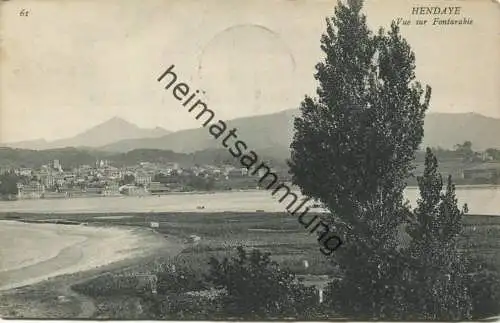 Hendaye - Vue sur Fontarabie - gel. 1908