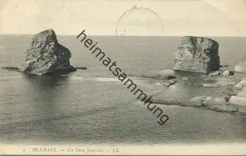 Hendaye - Les Deux Jumeaux gel. 1908