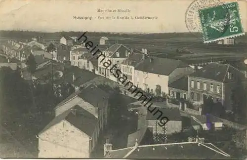 Hussigny - Vue sur la Rue de la Gendarmerie - gel. 1908