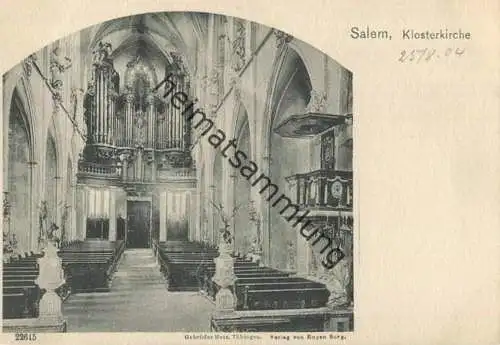 Salem - Klosterkirche - Orgel - Verlag Gebrüder Metz Tübingen