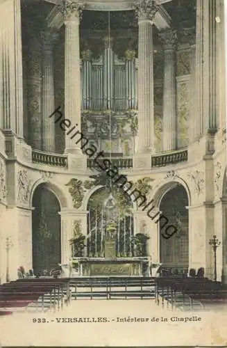 Versailles - Interieur de la Chapelle - Rückseite beschrieben 1909